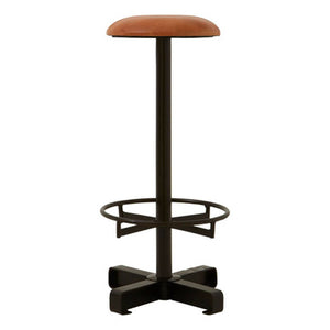 Buffalo Light Brown Leather Bar Stool