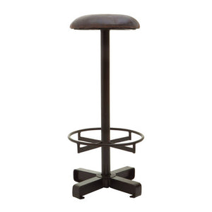 Buffalo Antique Blue Leather Bar Stool