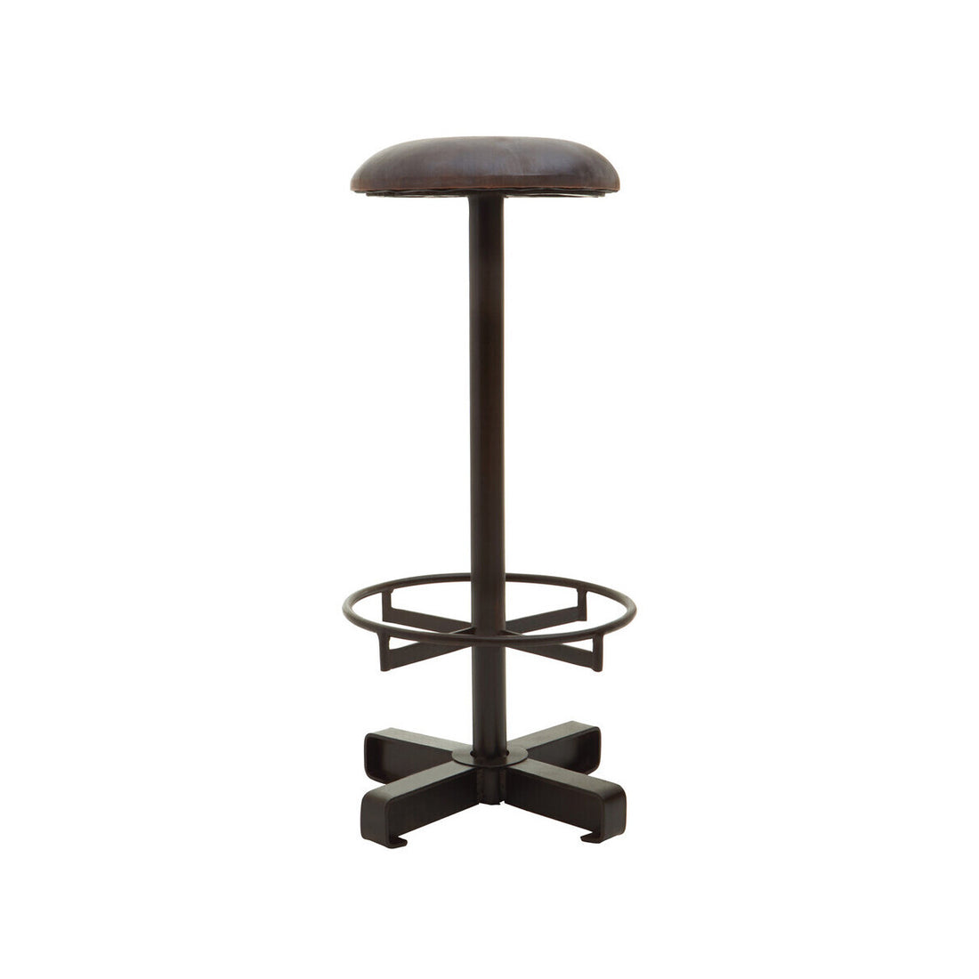 Buffalo Antique Blue Leather Bar Stool