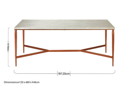 Nirav White Marble Top Coffee Table