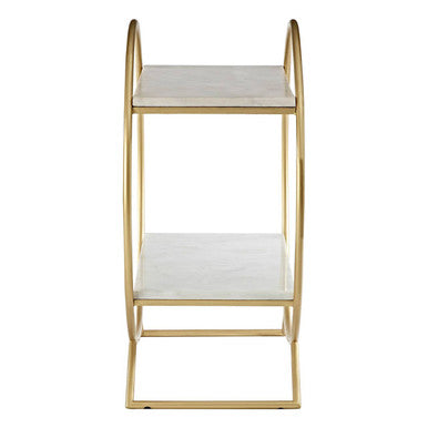 Nirav White Marble Gold Frame Gin Bar