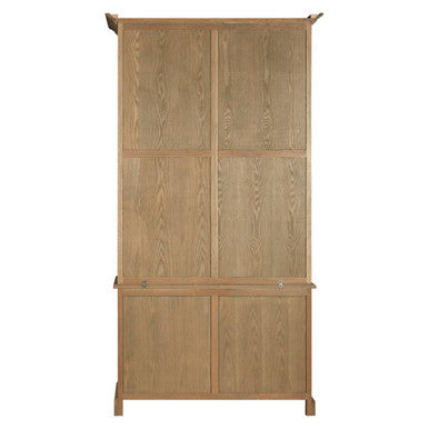 Lyon Oak Wood Tall Cabinet with Washed Grey Finish - Image 4