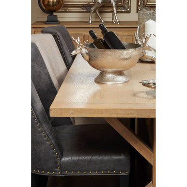 Lyon Aged Grey Dining Table - Image 7
