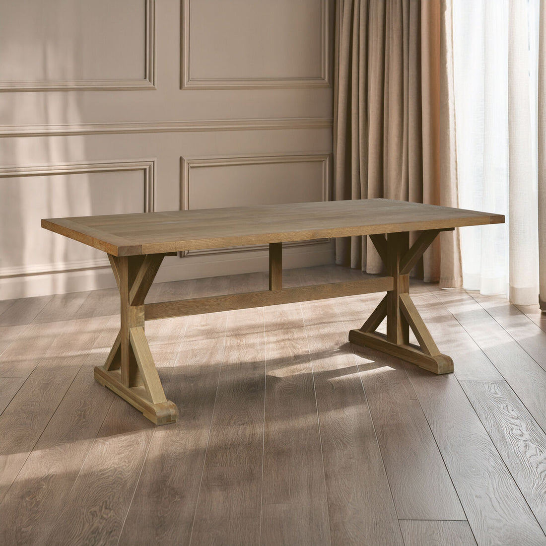 Lyon Aged Grey Dining Table