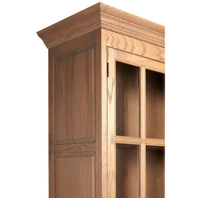 Lyon Washed Grey Finish Oak Wood Tall Cabinet - Image 9