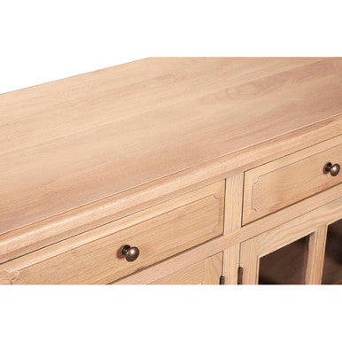 Lyon Oak Wood Sideboard in Washed Grey Finish - Image 4