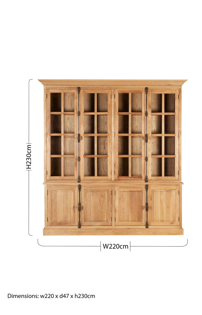 Lyon Natural Oak Wood Large Cabinet - Image 9