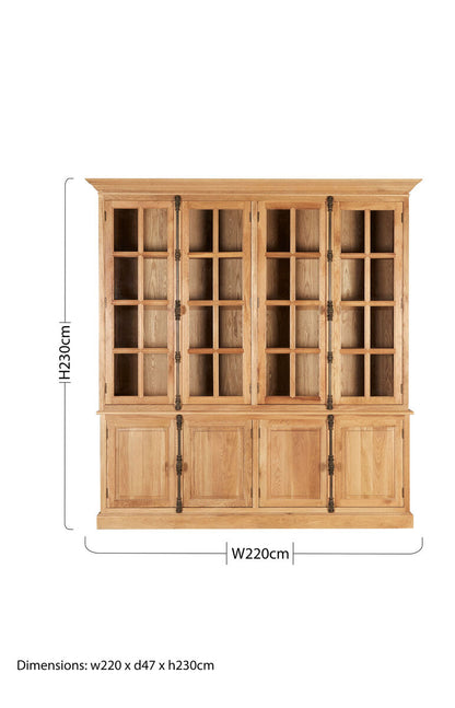 Lyon Natural Oak Wood Large Cabinet