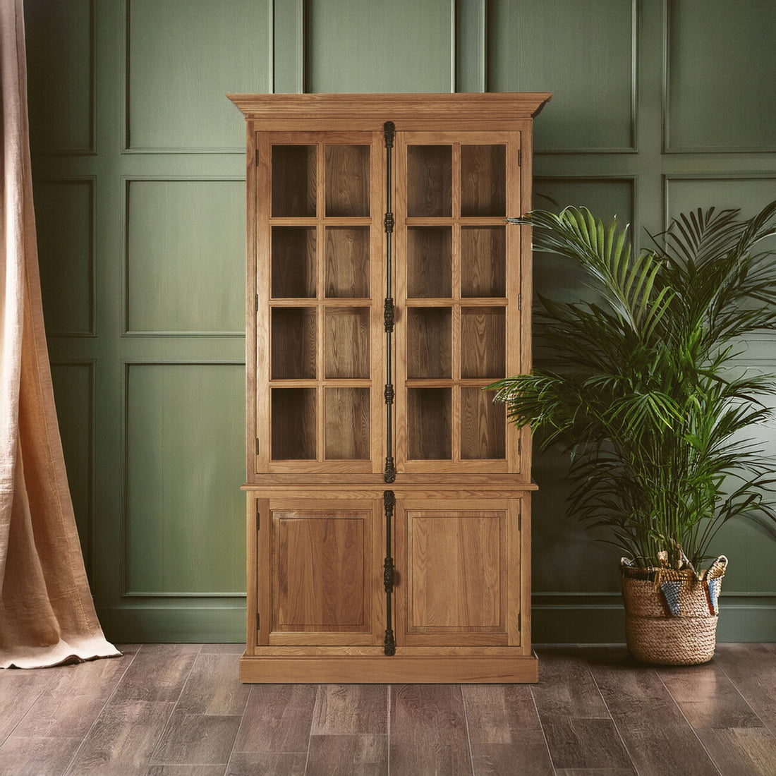 Lyon Natural Oak Wood Tall Cabinet