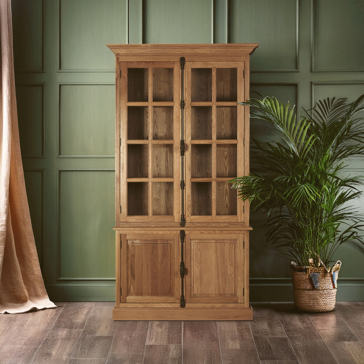Lyon Natural Oak Wood Tall Cabinet