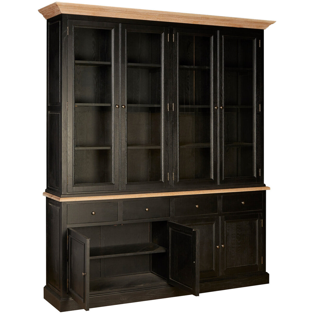 Lyon Black Oak Wood Large Cabinet - Image 6