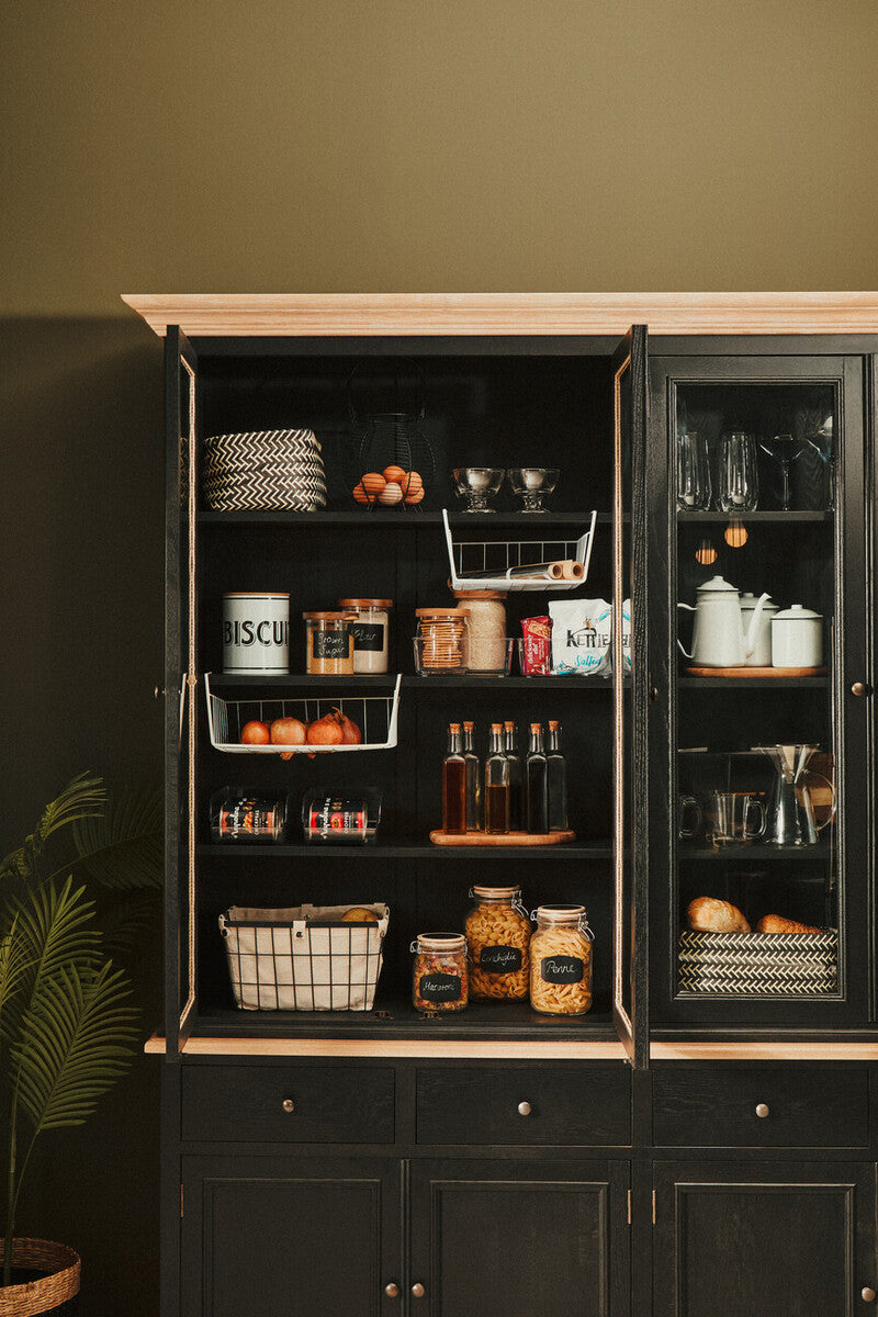 Lyon Black Oak Wood Large Cabinet - Image 7