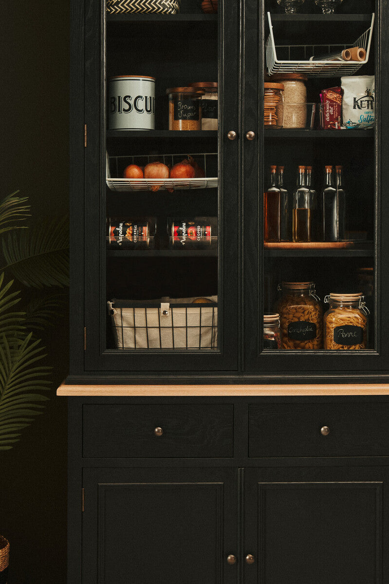 Lyon Black Oak Wood Large Cabinet - Image 9