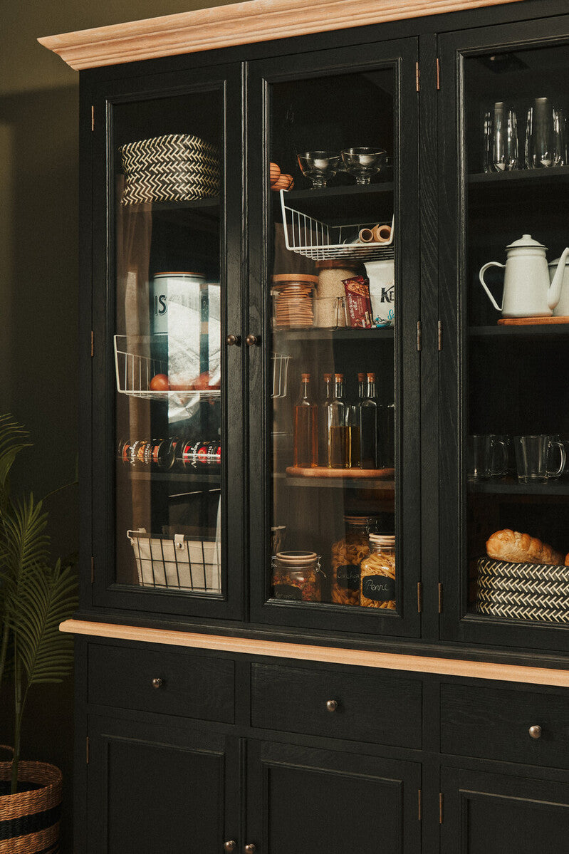 Lyon Black Oak Wood Large Cabinet - Image 10