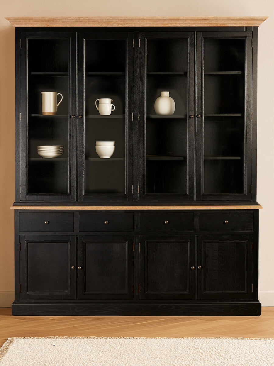Lyon Black Oak Wood Large Cabinet - Image 18
