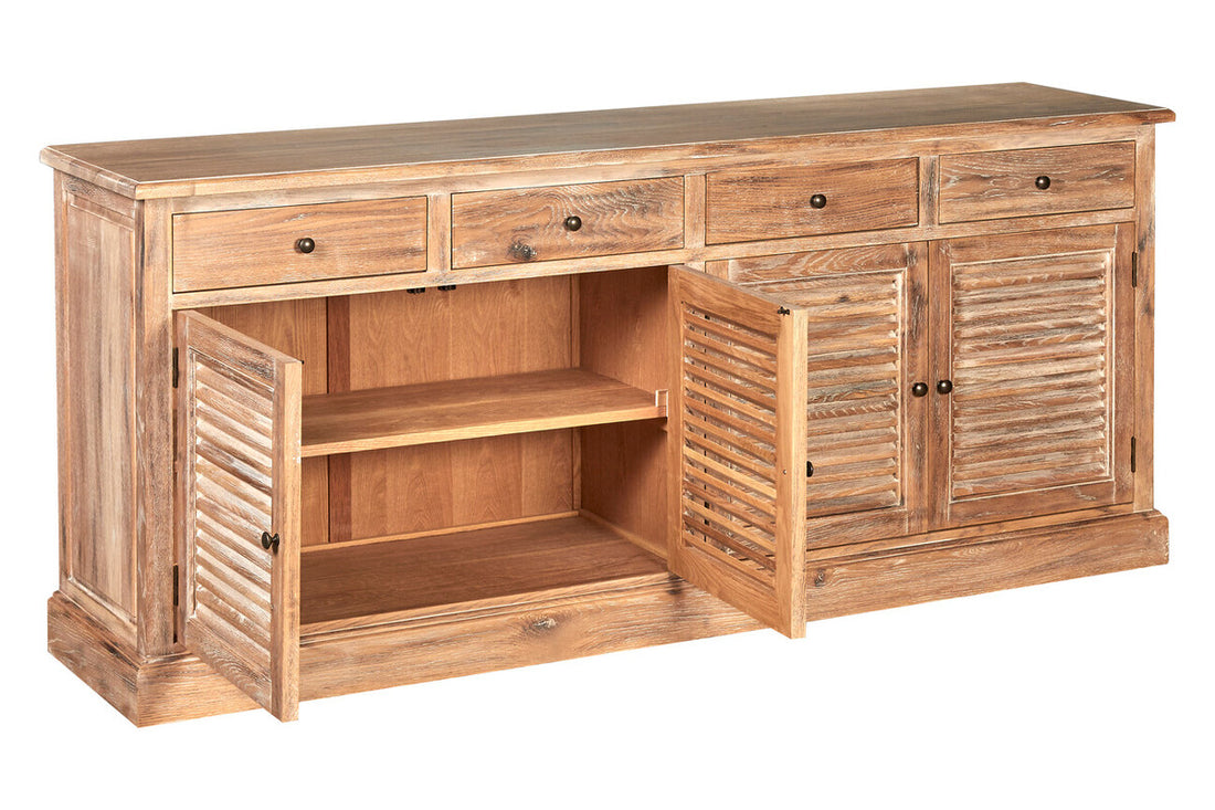 Lyon Oak Wood Sideboard with Whitewash Finish - Image 7