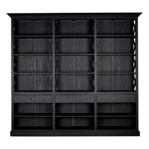 Lyon Black Birch Wood Large Bookcase