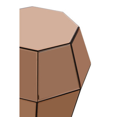 Kensington Townhouse Rose Gold Finish Side Table.