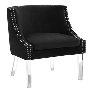 Clarence Black Curved Chair