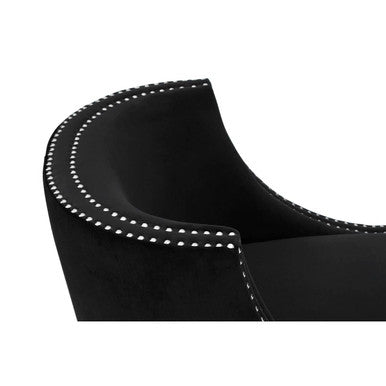 Clarence Black Curved Chair