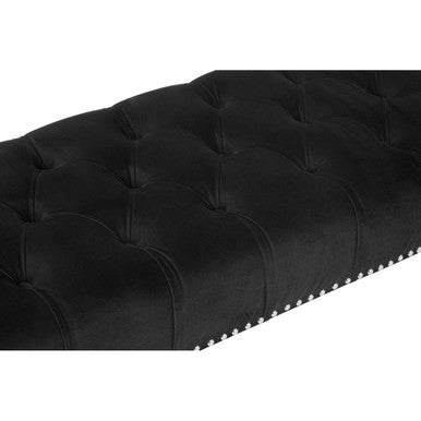 Clarence Black Velvet Bench