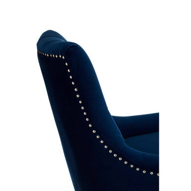 Clarence Button Tufted Blue Chair