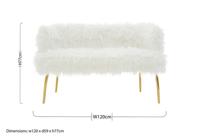 Clarence Natural Fur Effect Sofa