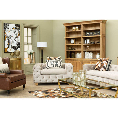 Ophelia 3 Seat Coffee Velvet Sofa
