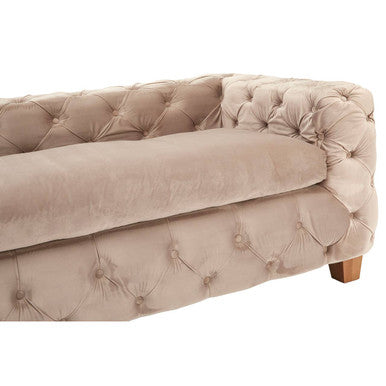 3 Seater Beige Velvet Sofa, Ophelia - Image 12