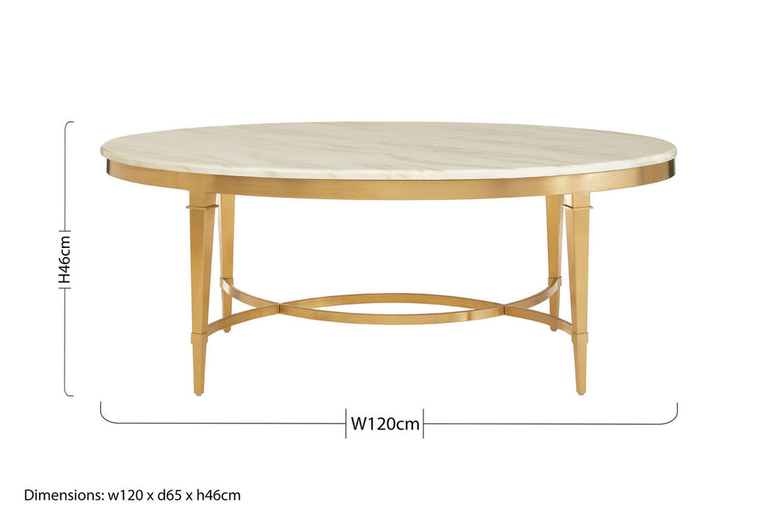 Alvaro Oval Coffee Table - Image 6