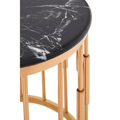 Alvaro Round Copper Finish Side Table - Image 5