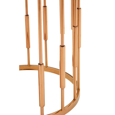 Alvaro Round Copper Finish Side Table - Image 6