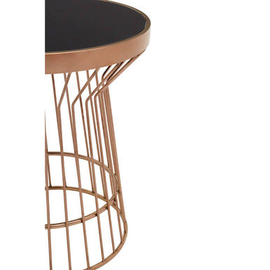 Alvaro Copper Finish Round Side Table - Image 4