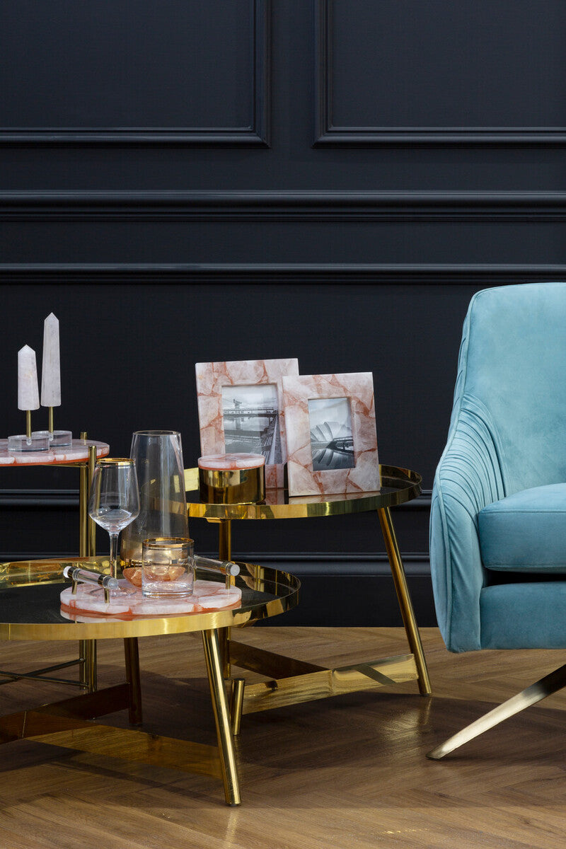 Alvaro Gold Set Of 2 Round Coffee Tables - Image 5