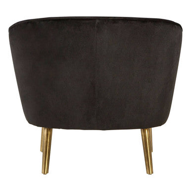Louxor Black Velvet Round Chair - Image 5