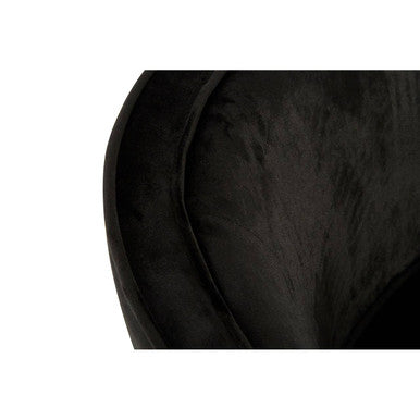 Louxor Black Velvet Round Chair - Image 8