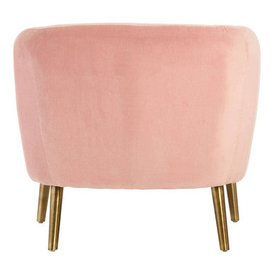 Louxor Pink Velvet Round Armchair - Image 7