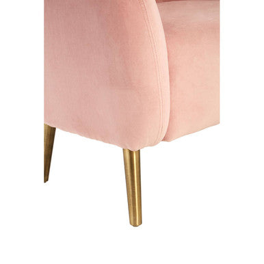 Louxor Pink Velvet Round Armchair - Image 11