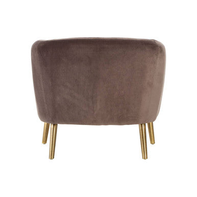 Louxor Grey Velvet Round Armchair - Image 5