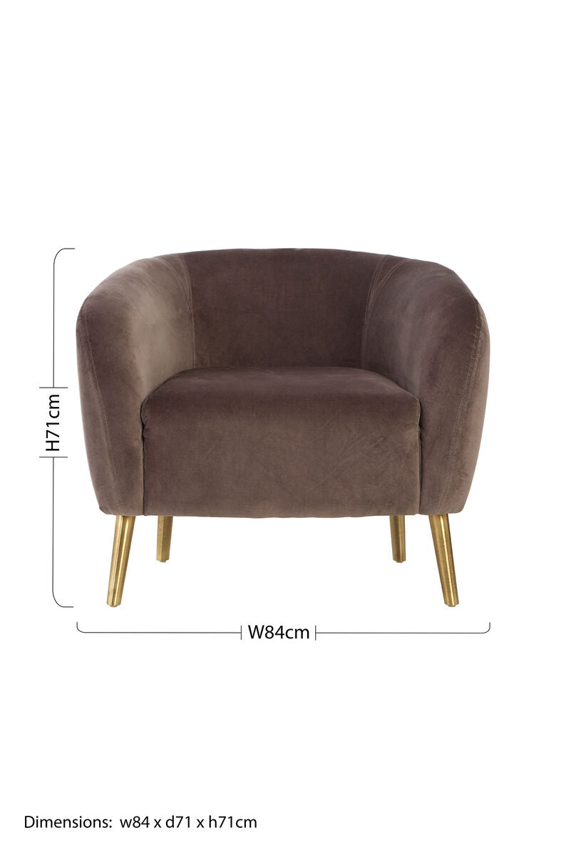 Louxor Grey Velvet Round Armchair - Image 12