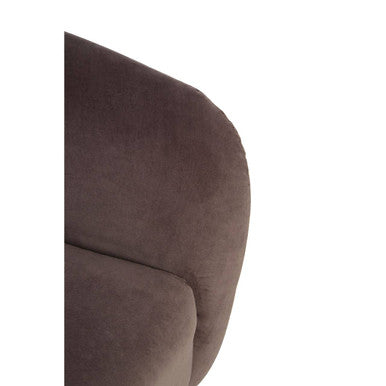 Louxor Grey Velvet Round Armchair - Image 10