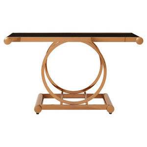 Novara Rose Gold Console Table