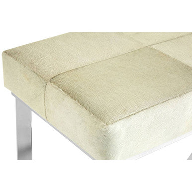 Kensington Townhouse Grey Hair on Leather Bench - Image 7