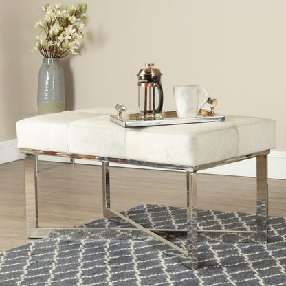 Kensington Townhouse Grey Hair on Leather Bench