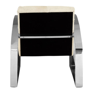 Kensington Townhouse Hairon Leather Chair With Steel Legs