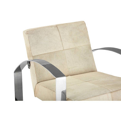 Kensington Townhouse Hairon Leather Chair With Steel Legs - Image 9