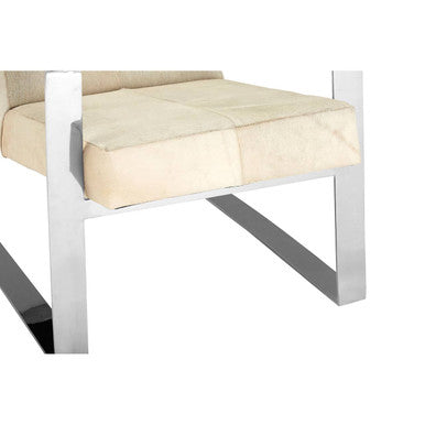 Kensington Townhouse Hairon Leather Chair With Steel Legs - Image 10