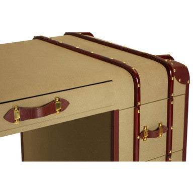 Columbus Leather Trim Canvas Desk - Image 7