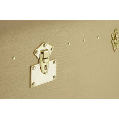 Columbus Leather Trim Canvas Coffee Table