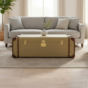 Columbus Canvas Trunk Design Coffee Table